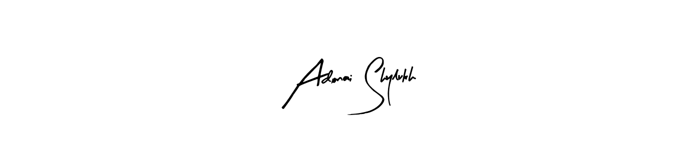 Create a beautiful signature design for name Adonai Shylukh. With this signature (Arty Signature) fonts, you can make a handwritten signature for free. Adonai Shylukh signature style 8 images and pictures png