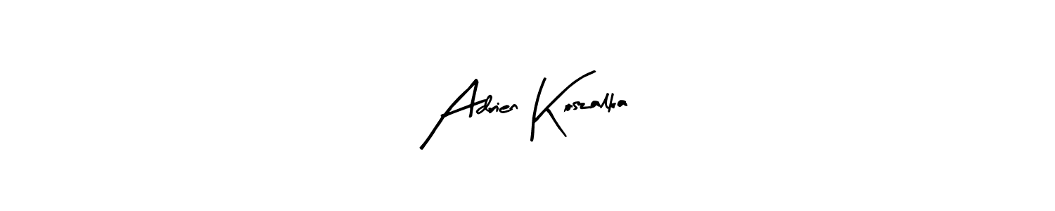 You can use this online signature creator to create a handwritten signature for the name Adrien Koszalka. This is the best online autograph maker. Adrien Koszalka signature style 8 images and pictures png