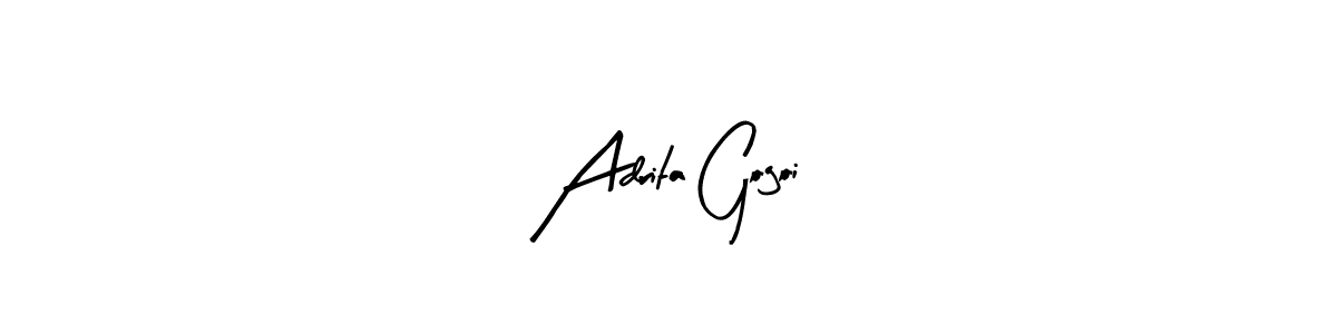 Arty Signature is a professional signature style that is perfect for those who want to add a touch of class to their signature. It is also a great choice for those who want to make their signature more unique. Get Adrita Gogoi name to fancy signature for free. Adrita Gogoi signature style 8 images and pictures png