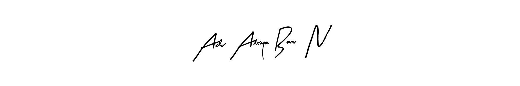 Similarly Arty Signature is the best handwritten signature design. Signature creator online .You can use it as an online autograph creator for name Adv Alsiya Banu  N. Adv Alsiya Banu  N signature style 8 images and pictures png