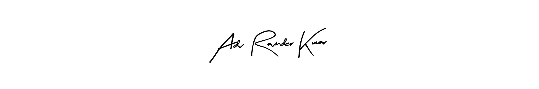 Arty Signature is a professional signature style that is perfect for those who want to add a touch of class to their signature. It is also a great choice for those who want to make their signature more unique. Get Adv Ravinder Kumar name to fancy signature for free. Adv Ravinder Kumar signature style 8 images and pictures png