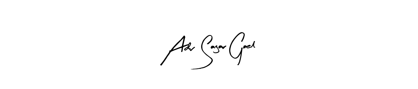 Adv Sagar Goel stylish signature style. Best Handwritten Sign (Arty Signature) for my name. Handwritten Signature Collection Ideas for my name Adv Sagar Goel. Adv Sagar Goel signature style 8 images and pictures png