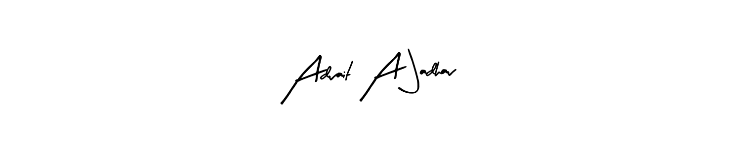 Make a beautiful signature design for name Advait A Jadhav. With this signature (Arty Signature) style, you can create a handwritten signature for free. Advait A Jadhav signature style 8 images and pictures png