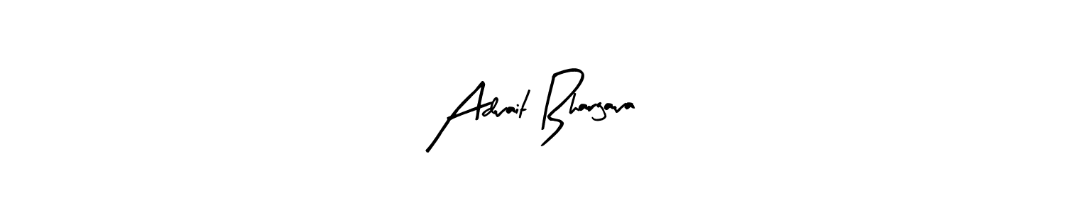 The best way (Arty Signature) to make a short signature is to pick only two or three words in your name. The name Advait Bhargava include a total of six letters. For converting this name. Advait Bhargava signature style 8 images and pictures png