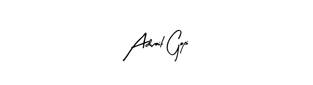 Similarly Arty Signature is the best handwritten signature design. Signature creator online .You can use it as an online autograph creator for name Advait Gopi. Advait Gopi signature style 8 images and pictures png