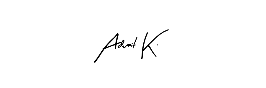 How to make Advait K. signature? Arty Signature is a professional autograph style. Create handwritten signature for Advait K. name. Advait K. signature style 8 images and pictures png