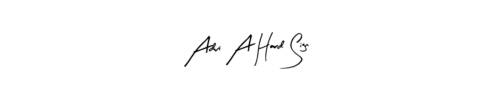 Arty Signature is a professional signature style that is perfect for those who want to add a touch of class to their signature. It is also a great choice for those who want to make their signature more unique. Get Advi A Hard Sign name to fancy signature for free. Advi A Hard Sign signature style 8 images and pictures png