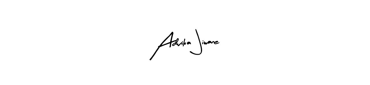 Arty Signature is a professional signature style that is perfect for those who want to add a touch of class to their signature. It is also a great choice for those who want to make their signature more unique. Get Advika Jiwane name to fancy signature for free. Advika Jiwane signature style 8 images and pictures png