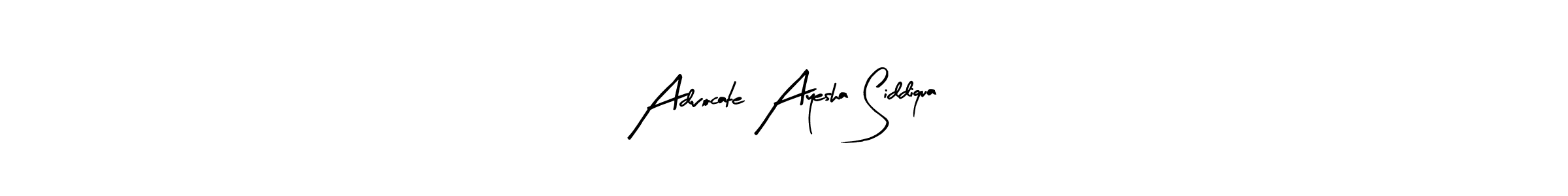 Make a beautiful signature design for name Advocate Ayesha Siddiqua. Use this online signature maker to create a handwritten signature for free. Advocate Ayesha Siddiqua signature style 8 images and pictures png