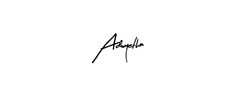 How to make Adwyetha name signature. Use Arty Signature style for creating short signs online. This is the latest handwritten sign. Adwyetha signature style 8 images and pictures png