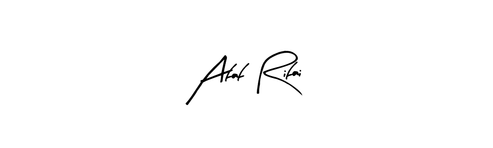 Arty Signature is a professional signature style that is perfect for those who want to add a touch of class to their signature. It is also a great choice for those who want to make their signature more unique. Get Afaf Rifai name to fancy signature for free. Afaf Rifai signature style 8 images and pictures png