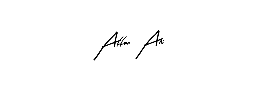 The best way (Arty Signature) to make a short signature is to pick only two or three words in your name. The name Affan Ali include a total of six letters. For converting this name. Affan Ali signature style 8 images and pictures png