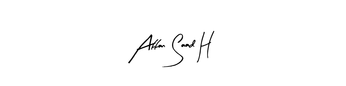 Make a short Affan Saad H signature style. Manage your documents anywhere anytime using Arty Signature. Create and add eSignatures, submit forms, share and send files easily. Affan Saad H signature style 8 images and pictures png