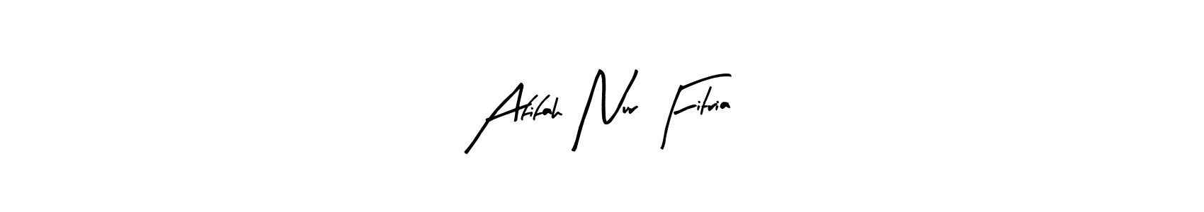 Similarly Arty Signature is the best handwritten signature design. Signature creator online .You can use it as an online autograph creator for name Afifah Nur Fitria. Afifah Nur Fitria signature style 8 images and pictures png