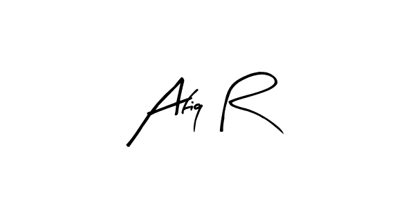 The best way (Arty Signature) to make a short signature is to pick only two or three words in your name. The name Afiq R include a total of six letters. For converting this name. Afiq R signature style 8 images and pictures png