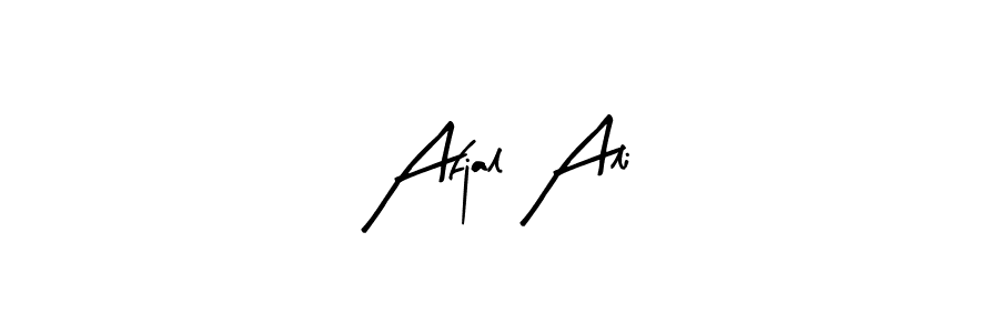 Arty Signature is a professional signature style that is perfect for those who want to add a touch of class to their signature. It is also a great choice for those who want to make their signature more unique. Get Afjal Ali name to fancy signature for free. Afjal Ali signature style 8 images and pictures png