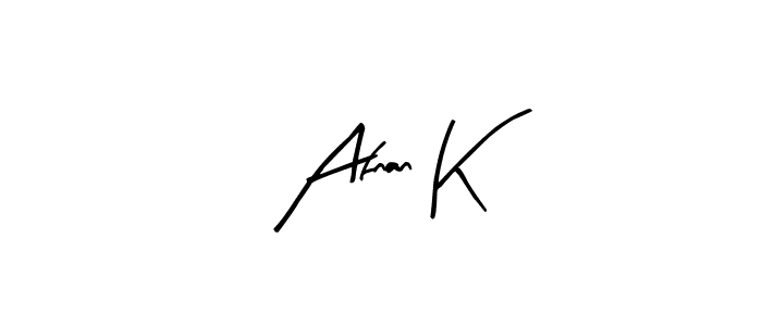 Create a beautiful signature design for name Afnan K. With this signature (Arty Signature) fonts, you can make a handwritten signature for free. Afnan K signature style 8 images and pictures png