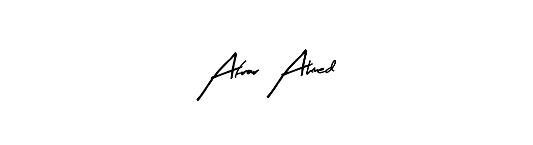 Similarly Arty Signature is the best handwritten signature design. Signature creator online .You can use it as an online autograph creator for name Afrar Ahmed. Afrar Ahmed signature style 8 images and pictures png