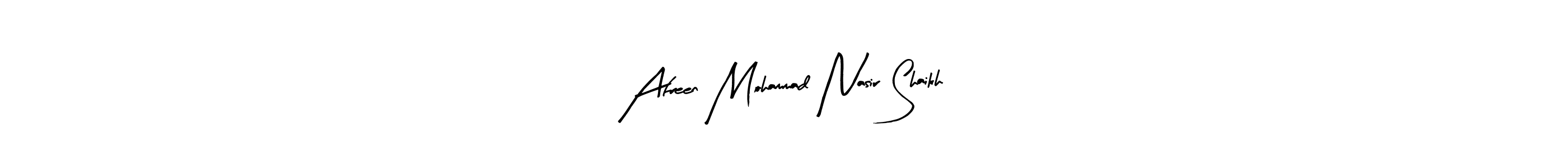 The best way (Arty Signature) to make a short signature is to pick only two or three words in your name. The name Afreen Mohammad Nasir Shaikh include a total of six letters. For converting this name. Afreen Mohammad Nasir Shaikh signature style 8 images and pictures png