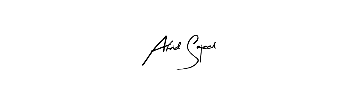 You can use this online signature creator to create a handwritten signature for the name Afrid Sajeel. This is the best online autograph maker. Afrid Sajeel signature style 8 images and pictures png