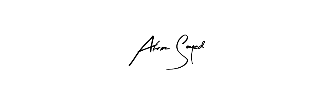 How to make Afroz Sayed name signature. Use Arty Signature style for creating short signs online. This is the latest handwritten sign. Afroz Sayed signature style 8 images and pictures png