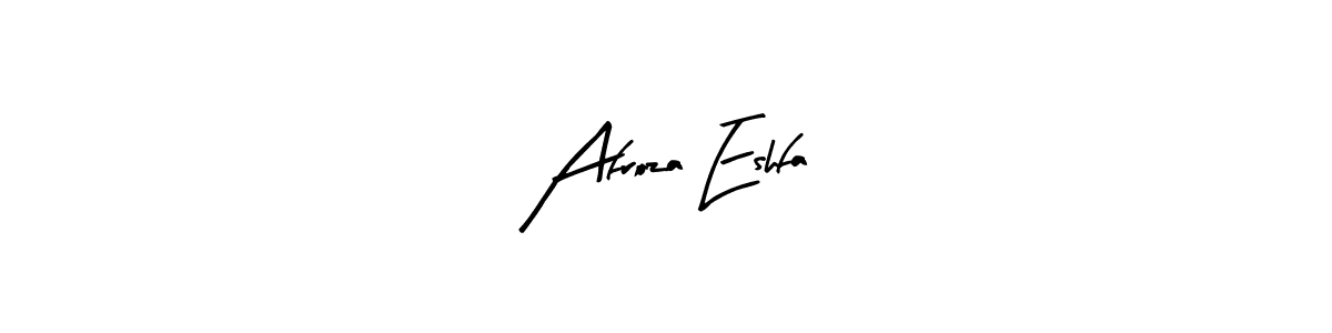 How to make Afroza Eshfa name signature. Use Arty Signature style for creating short signs online. This is the latest handwritten sign. Afroza Eshfa signature style 8 images and pictures png