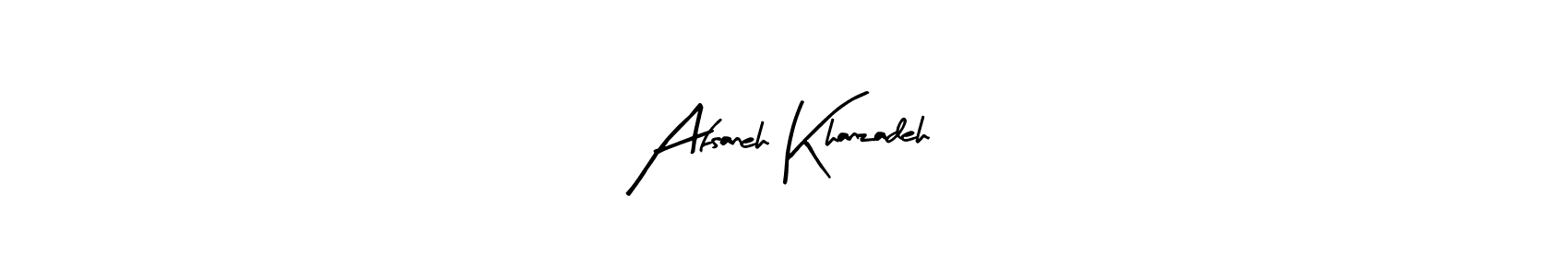 Design your own signature with our free online signature maker. With this signature software, you can create a handwritten (Arty Signature) signature for name Afsaneh Khanzadeh. Afsaneh Khanzadeh signature style 8 images and pictures png