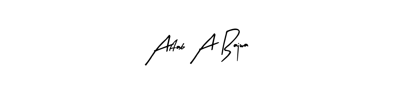 Create a beautiful signature design for name Aftab A Bajwa. With this signature (Arty Signature) fonts, you can make a handwritten signature for free. Aftab A Bajwa signature style 8 images and pictures png