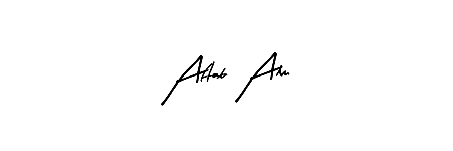 Make a beautiful signature design for name Aftab Alm. With this signature (Arty Signature) style, you can create a handwritten signature for free. Aftab Alm signature style 8 images and pictures png