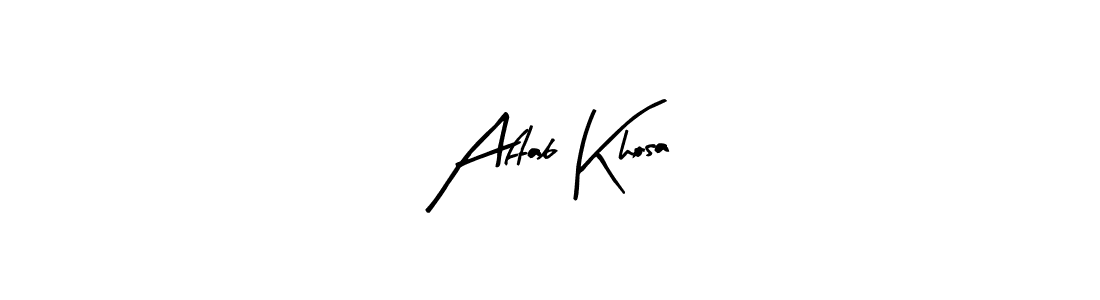 Similarly Arty Signature is the best handwritten signature design. Signature creator online .You can use it as an online autograph creator for name Aftab Khosa. Aftab Khosa signature style 8 images and pictures png