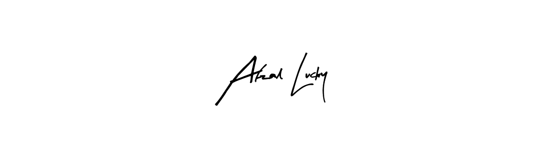 It looks lik you need a new signature style for name Afzal Lucky. Design unique handwritten (Arty Signature) signature with our free signature maker in just a few clicks. Afzal Lucky signature style 8 images and pictures png