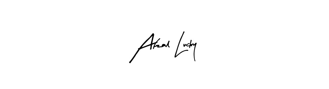 Here are the top 10 professional signature styles for the name Afzal Lucky. These are the best autograph styles you can use for your name. Afzal Lucky signature style 8 images and pictures png