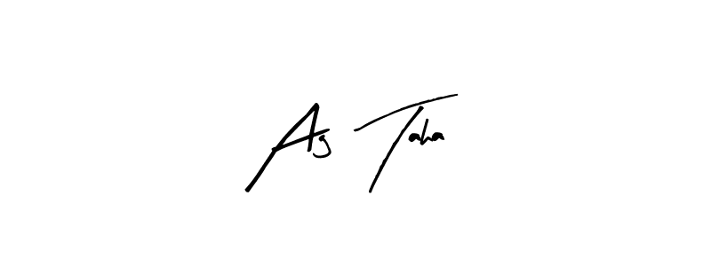 Create a beautiful signature design for name Ag  Taha. With this signature (Arty Signature) fonts, you can make a handwritten signature for free. Ag  Taha signature style 8 images and pictures png