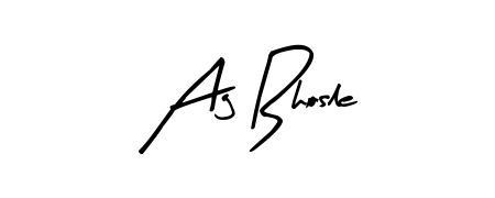 You should practise on your own different ways (Arty Signature) to write your name (Ag Bhosle) in signature. Don't let someone else do it for you. Ag Bhosle signature style 8 images and pictures png
