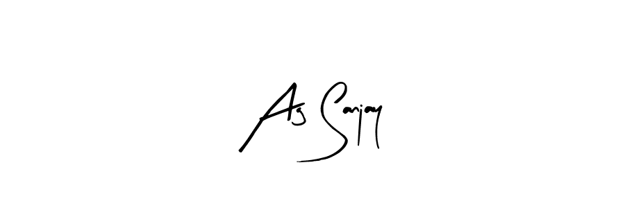 Similarly Arty Signature is the best handwritten signature design. Signature creator online .You can use it as an online autograph creator for name Ag Sanjay. Ag Sanjay signature style 8 images and pictures png