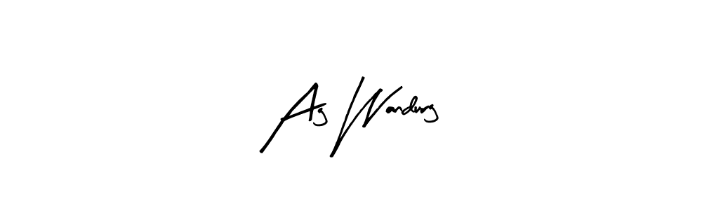 How to make Ag Wandurg signature? Arty Signature is a professional autograph style. Create handwritten signature for Ag Wandurg name. Ag Wandurg signature style 8 images and pictures png