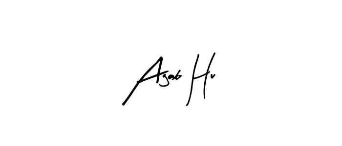 Create a beautiful signature design for name Agab Hu. With this signature (Arty Signature) fonts, you can make a handwritten signature for free. Agab Hu signature style 8 images and pictures png