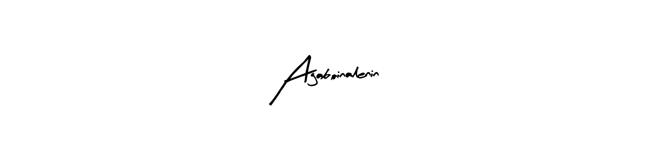 The best way (Arty Signature) to make a short signature is to pick only two or three words in your name. The name Agaboinalenin include a total of six letters. For converting this name. Agaboinalenin signature style 8 images and pictures png