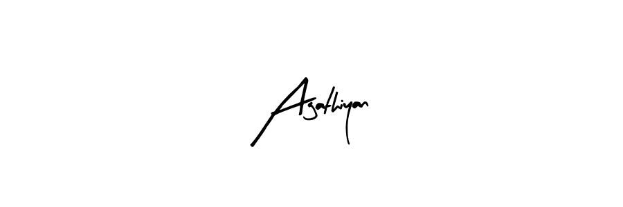 Similarly Arty Signature is the best handwritten signature design. Signature creator online .You can use it as an online autograph creator for name Agathiyan. Agathiyan signature style 8 images and pictures png