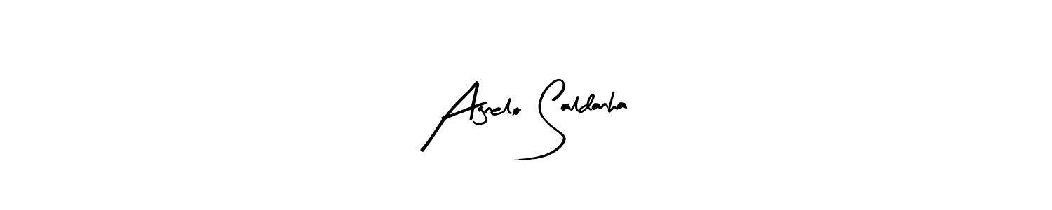 You should practise on your own different ways (Arty Signature) to write your name (Agnelo Saldanha) in signature. don't let someone else do it for you. Agnelo Saldanha signature style 8 images and pictures png