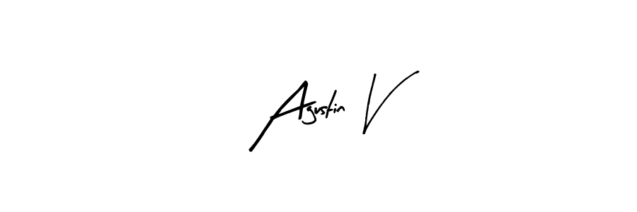 Design your own signature with our free online signature maker. With this signature software, you can create a handwritten (Arty Signature) signature for name Agustin V. Agustin V signature style 8 images and pictures png