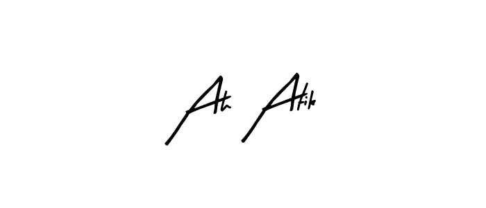 Also You can easily find your signature by using the search form. We will create Ah Atik name handwritten signature images for you free of cost using Arty Signature sign style. Ah Atik signature style 8 images and pictures png