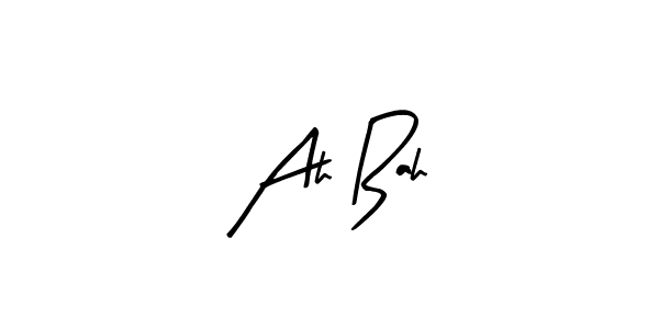 You can use this online signature creator to create a handwritten signature for the name Ah Bah. This is the best online autograph maker. Ah Bah signature style 8 images and pictures png