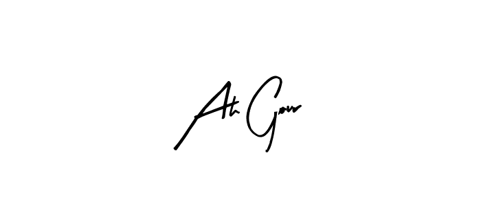 The best way (Arty Signature) to make a short signature is to pick only two or three words in your name. The name Ah Gour include a total of six letters. For converting this name. Ah Gour signature style 8 images and pictures png