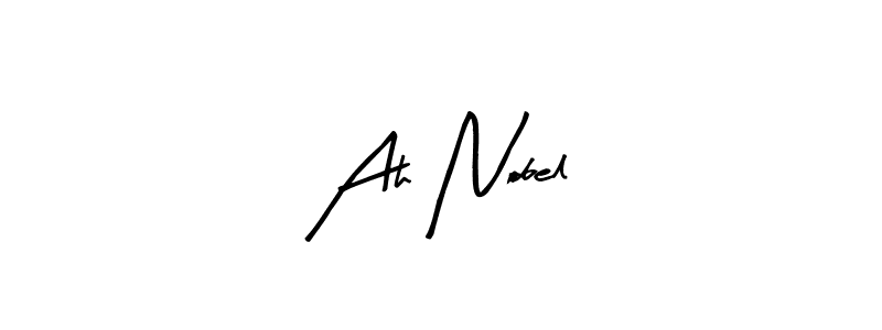 Use a signature maker to create a handwritten signature online. With this signature software, you can design (Arty Signature) your own signature for name Ah Nobel. Ah Nobel signature style 8 images and pictures png