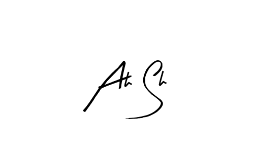 Ah Sh stylish signature style. Best Handwritten Sign (Arty Signature) for my name. Handwritten Signature Collection Ideas for my name Ah Sh. Ah Sh signature style 8 images and pictures png