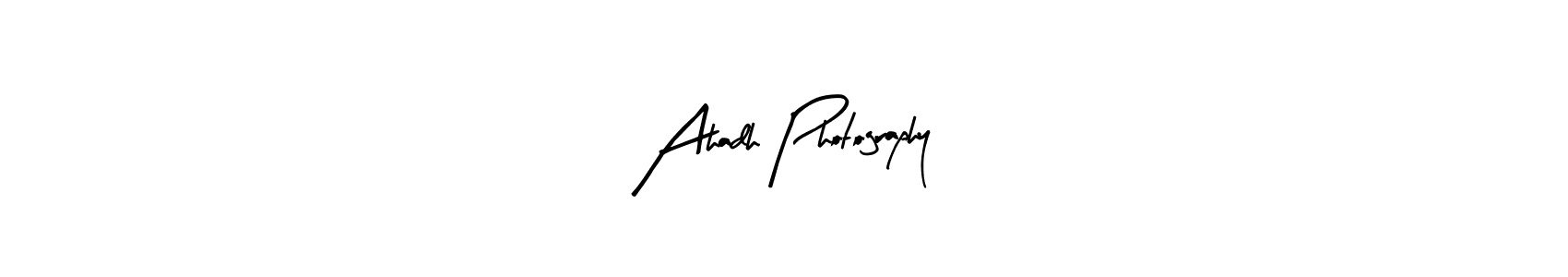 Create a beautiful signature design for name Ahadh Photography. With this signature (Arty Signature) fonts, you can make a handwritten signature for free. Ahadh Photography signature style 8 images and pictures png