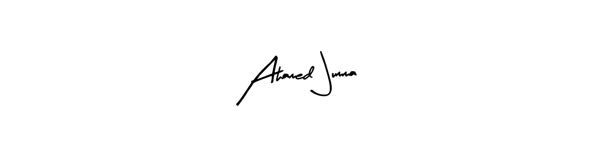 The best way (Arty Signature) to make a short signature is to pick only two or three words in your name. The name Ahamed Jumma include a total of six letters. For converting this name. Ahamed Jumma signature style 8 images and pictures png