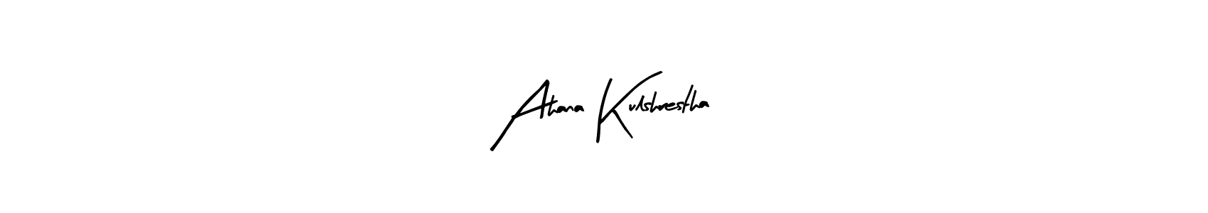 Create a beautiful signature design for name Ahana Kulshrestha. With this signature (Arty Signature) fonts, you can make a handwritten signature for free. Ahana Kulshrestha signature style 8 images and pictures png