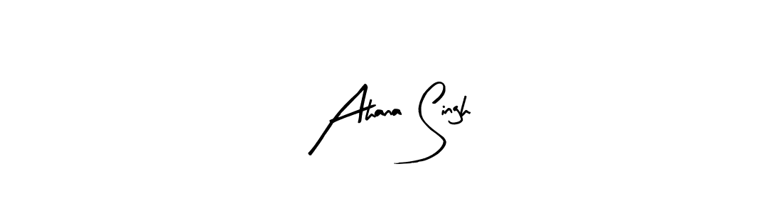 Use a signature maker to create a handwritten signature online. With this signature software, you can design (Arty Signature) your own signature for name Ahana Singh. Ahana Singh signature style 8 images and pictures png